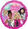 18 Inch Double Sided Barbie Character Round Foil Balloon With Polka Dot(Pink)